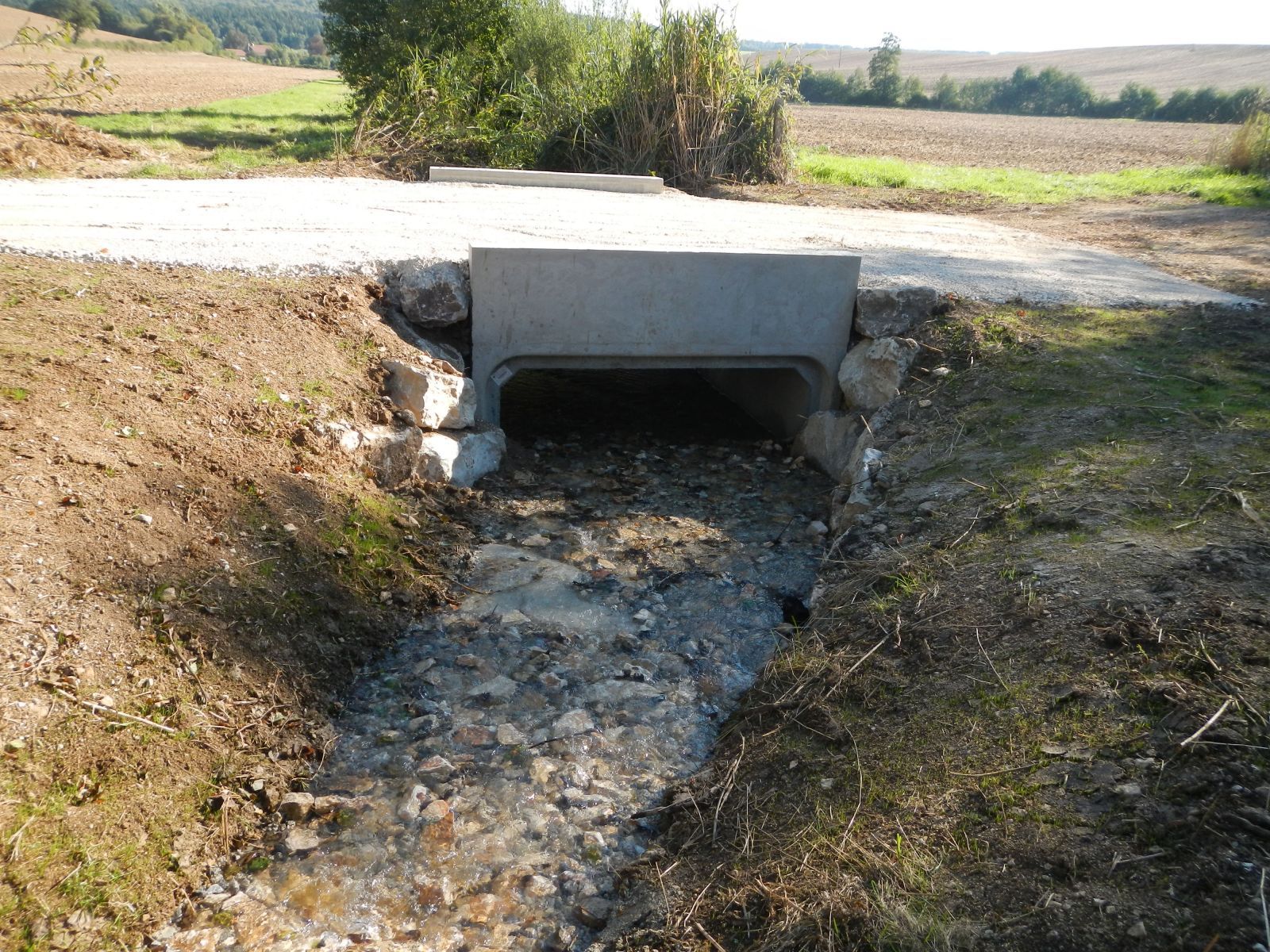Rétablissement de la continuité écologique par l'aménagement de 2 ouvrages hydrauliques sur le ruisseau des Sointures à Leffonds (Après)